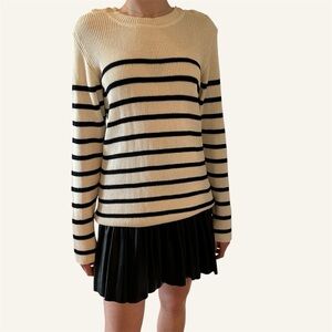 BELSTAFF NWOT Linen and Cotton  Striped Sweater with Button Shoulders🌸